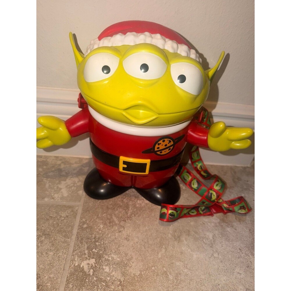 Disney Pixar Toy Story Santa Little Green Alien Popcorn Bucket Christmas